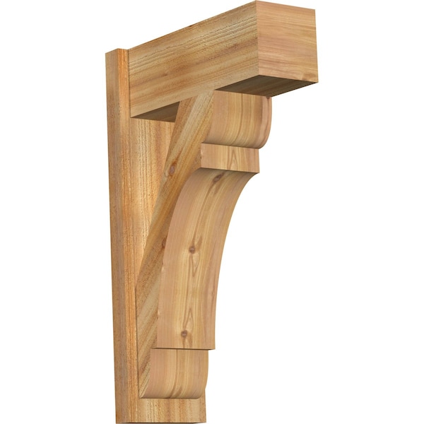 Ekena Millwork Olympic Block Rough Sawn Outlooker, Western Red Cedar, 8"W x 20"D x 32"H OUT08X20X32OLY05RWR - main